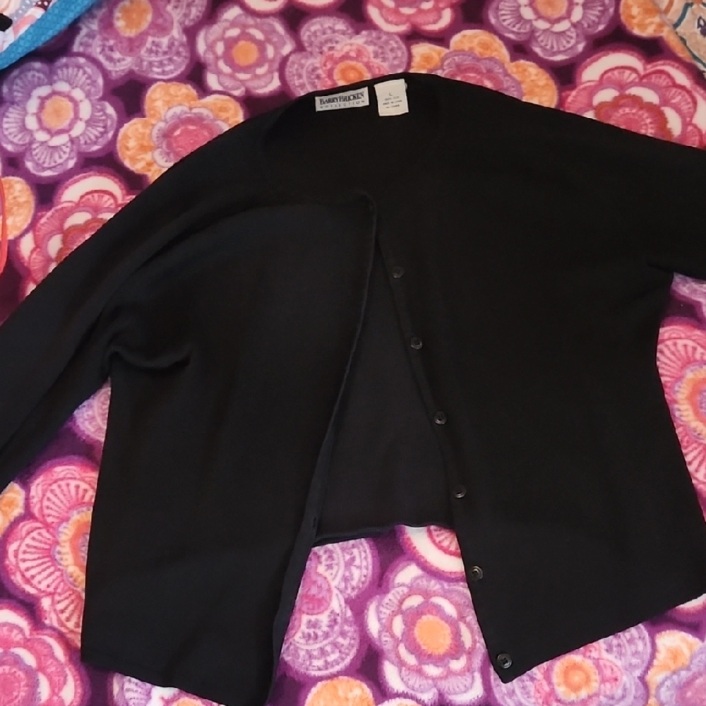 Classic Black Cardigan From Barry Bricken Collection